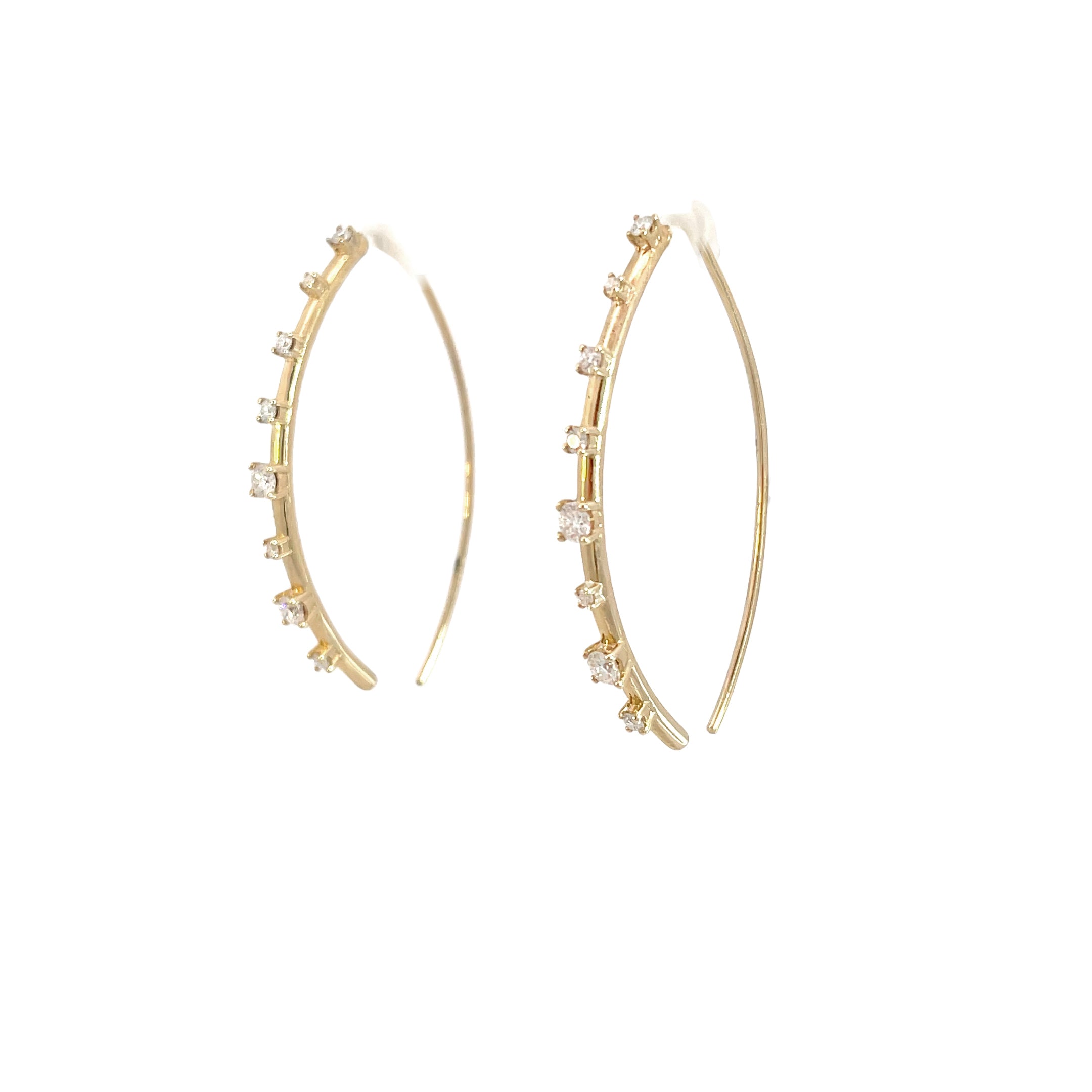 Marquis Diamond Hoops