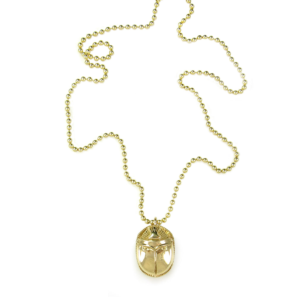 Gold Scarab & Ruby Amulet