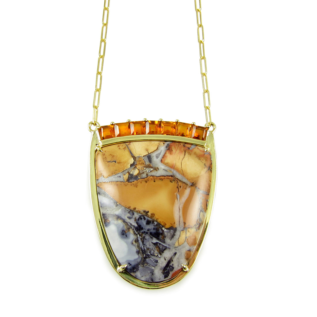 18k Maligano Jasper & Garnet