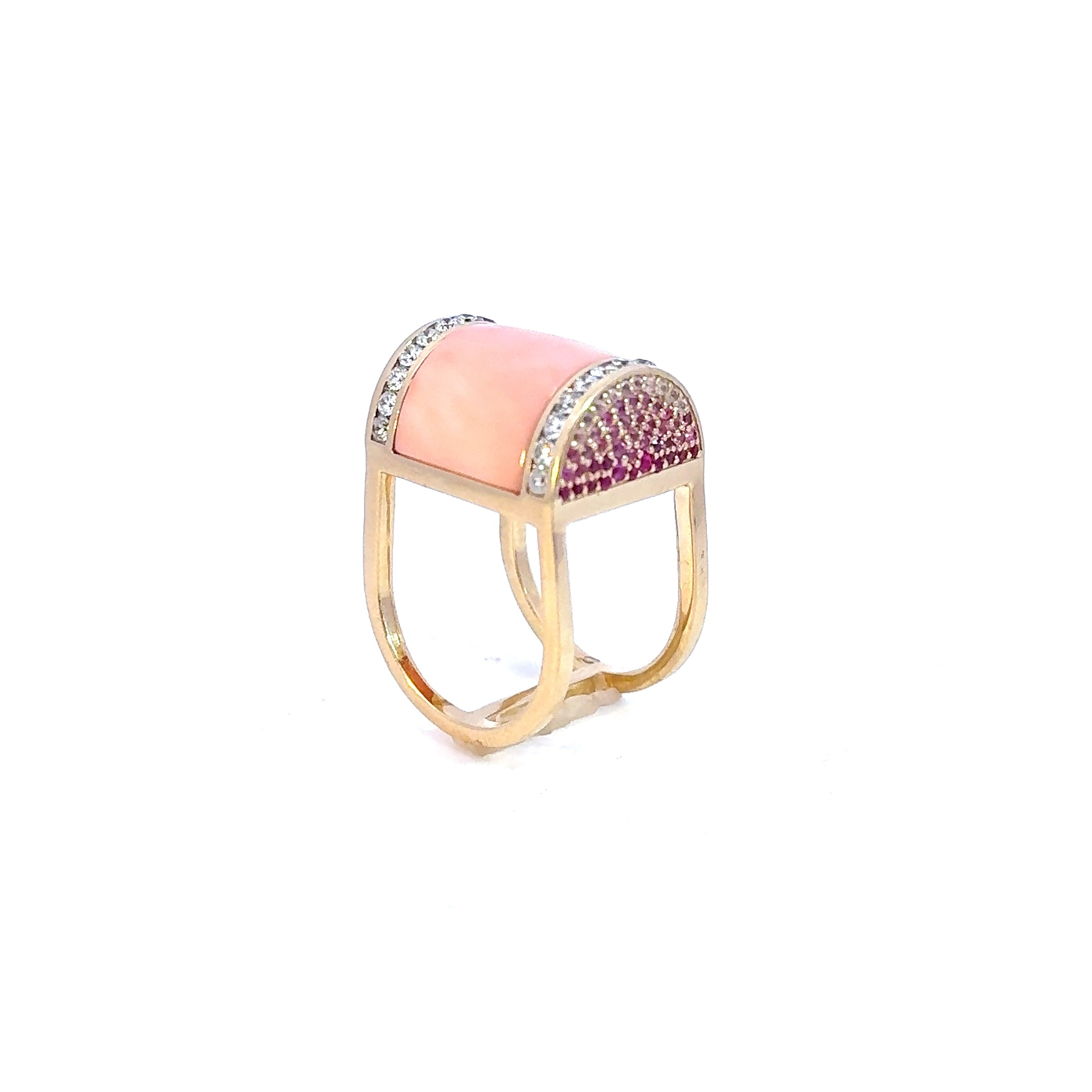 Angelskin Coral, Diamonds Pink Sapphires