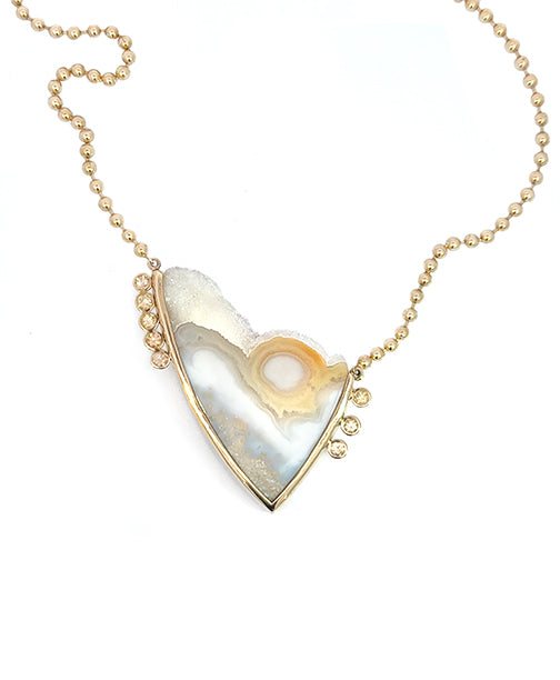Agate Druzy & Golden Topaz (Large)