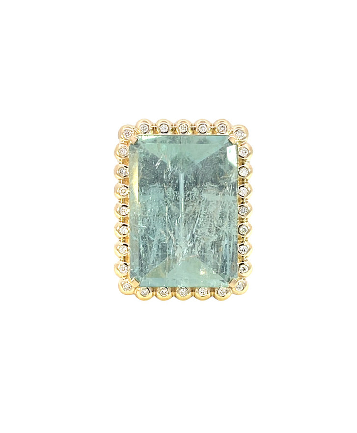 Natural Aquamarine & Diamonds