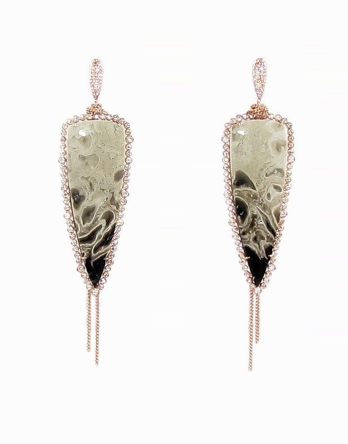 Fossil Palm in Diamonds