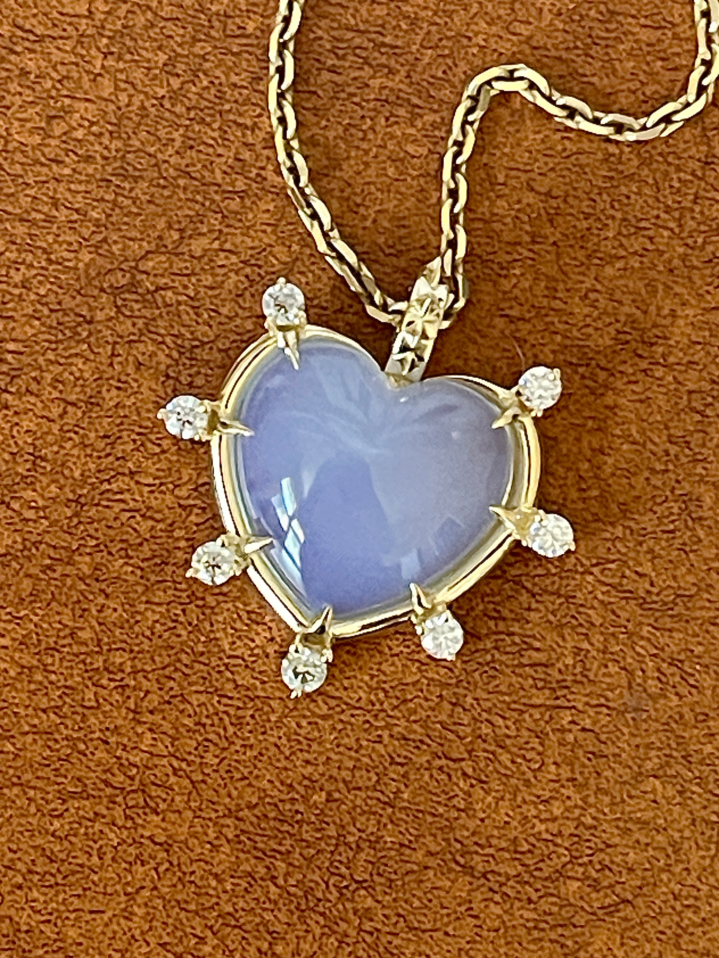 Blue Chalcedony Heart BACK IN STOCK!