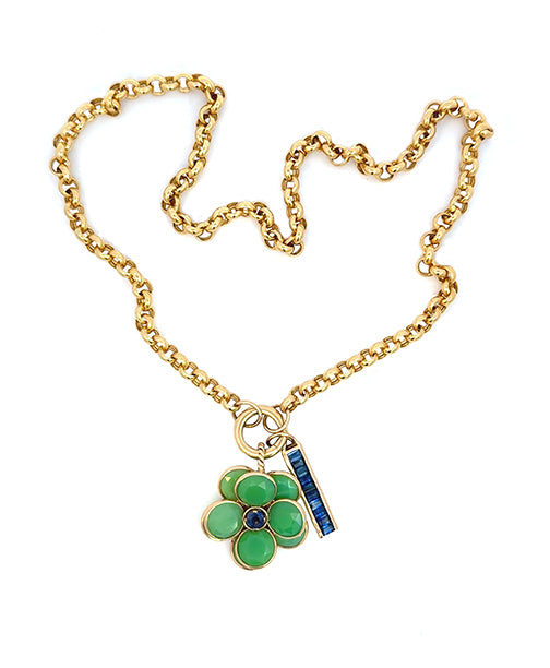 Gem Flower & Ladder Charm, Large