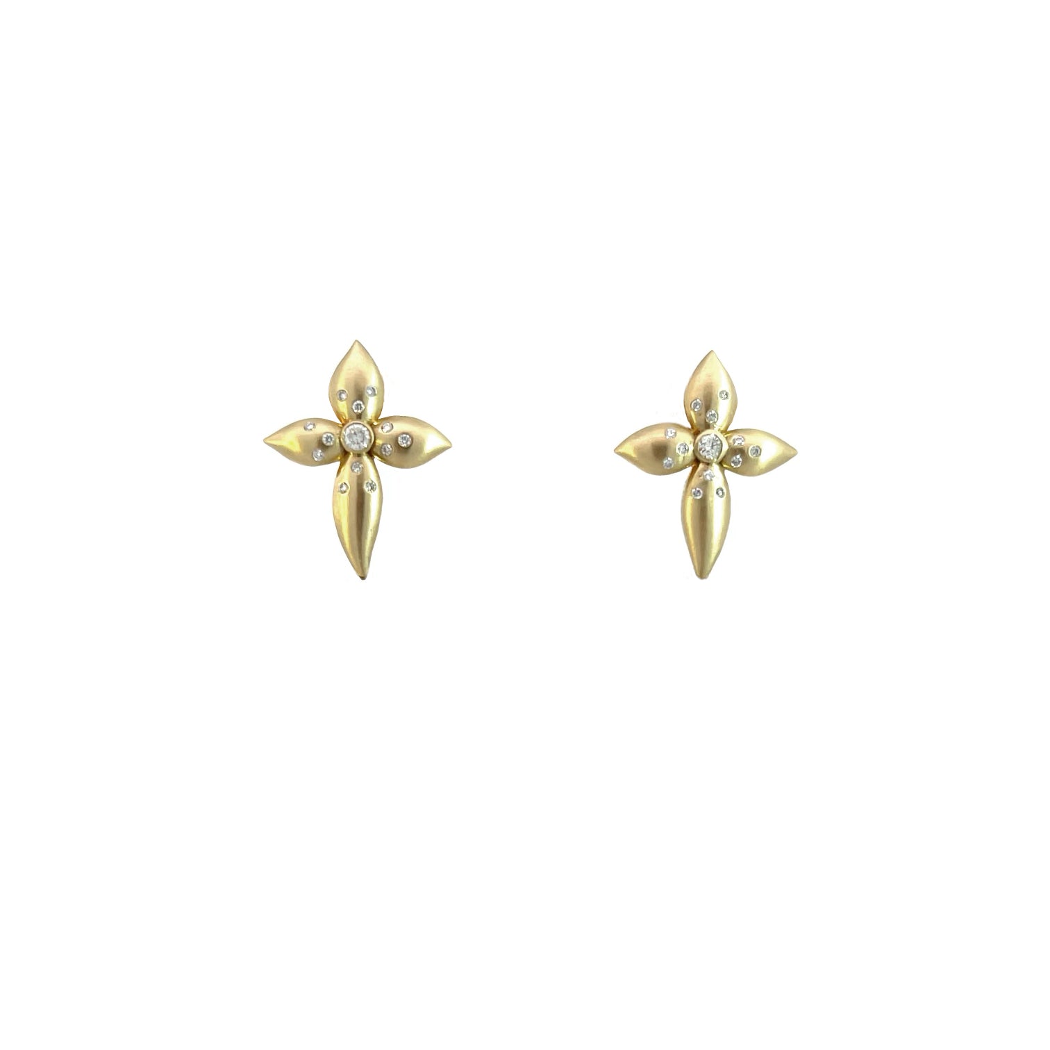 Petrified Palm Wood Drops, Diamond Petal Posts