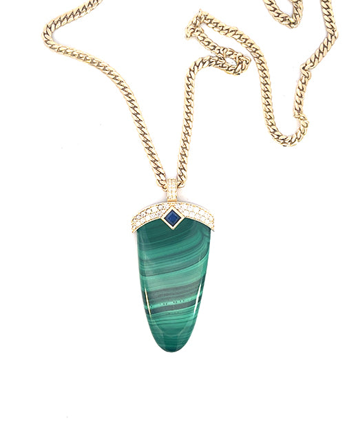 Malachite, Sapphire, Diamonds