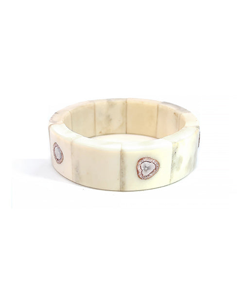 Bone Diamond Cuff, 20mm
