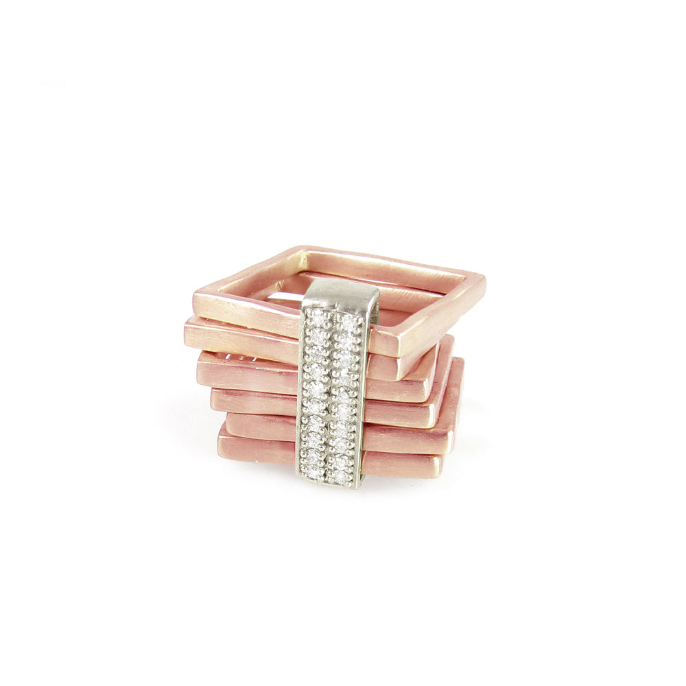 Abacus 6 Stack, Double Row Diamond Slider