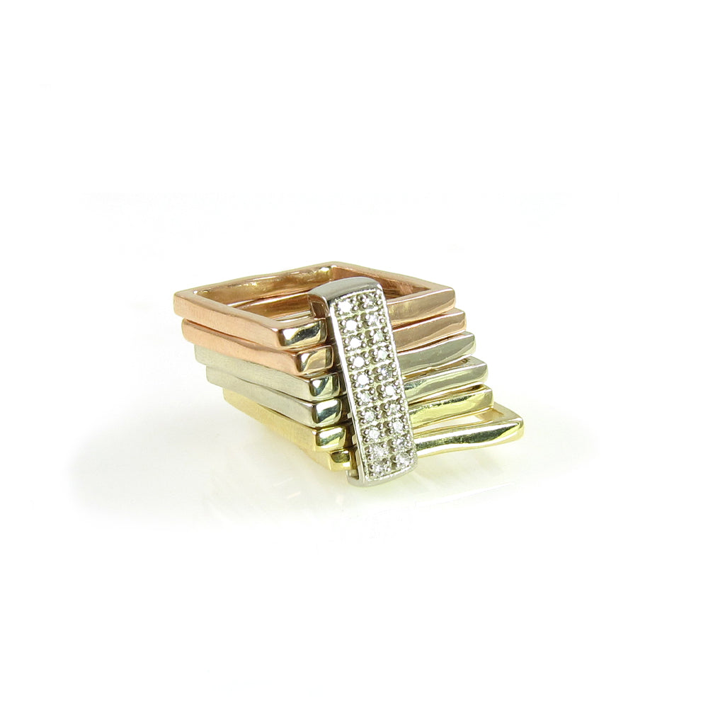 Abacus 6 Stack, Double Row Diamond Slider