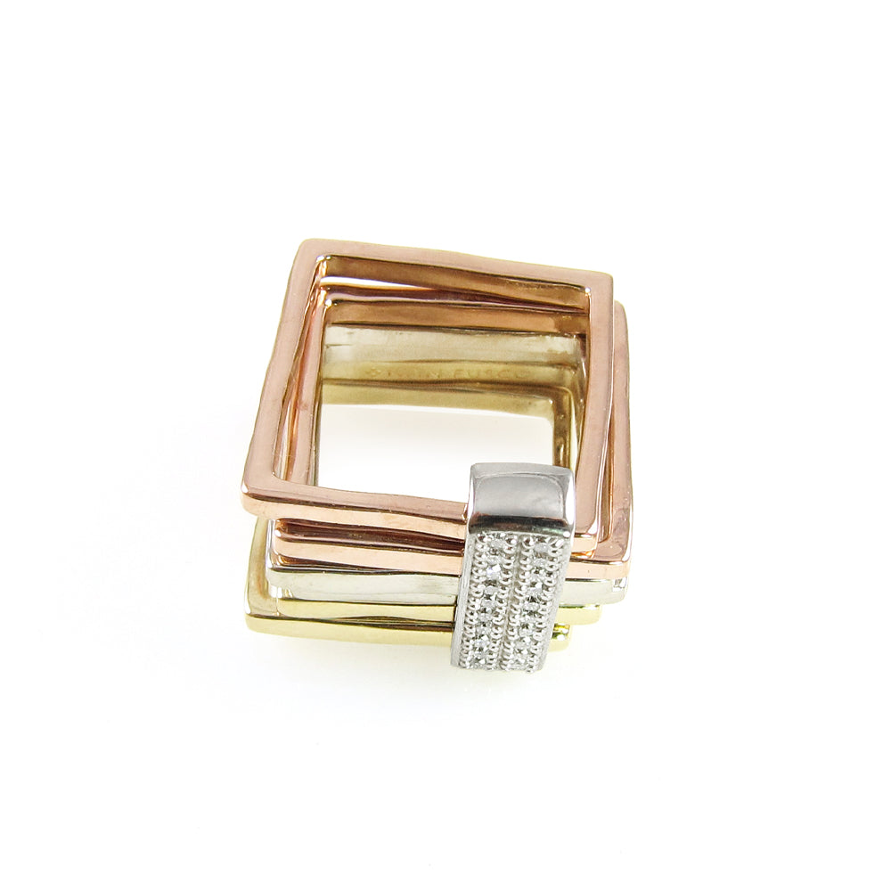 Abacus 6 Stack, Double Row Diamond Slider