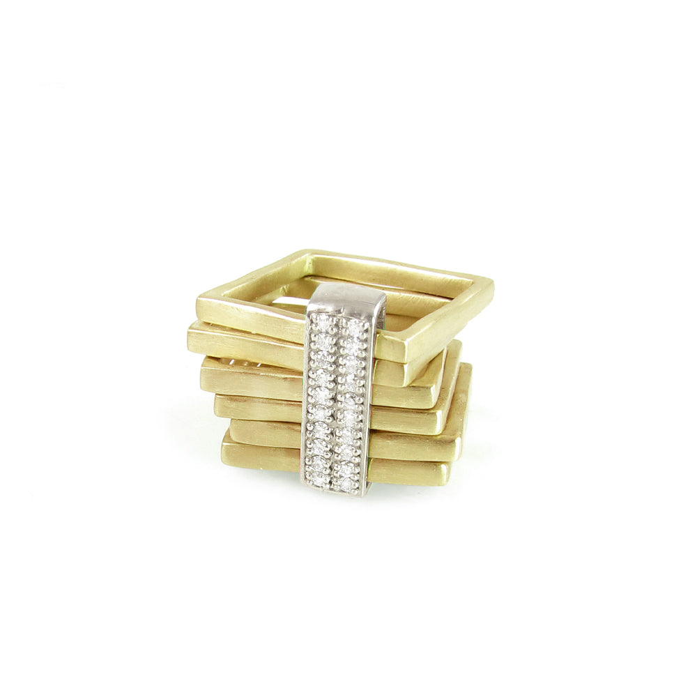 Abacus 6 Stack, Double Row Diamond Slider