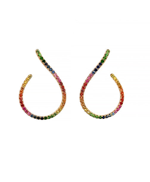 Rainbow Swirl Earrings