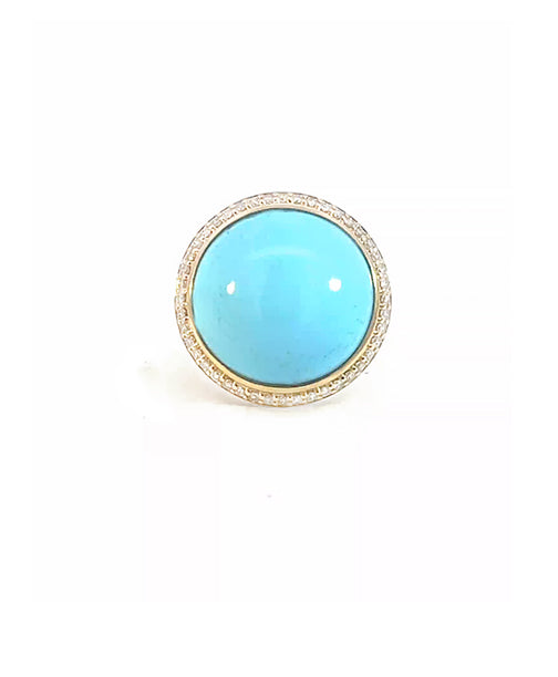 Sleeping Beauty Turquoise, Diamond Ring