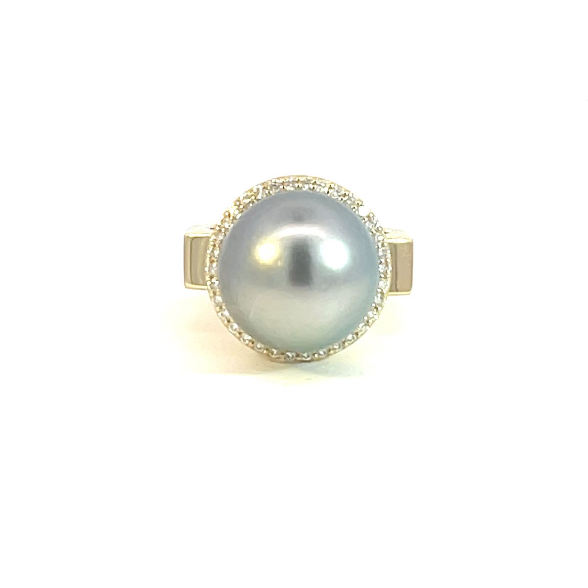 Tahitian Pearl Halo Ring