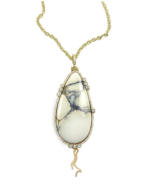 Variscite, Lavender Spinel & Diamonds