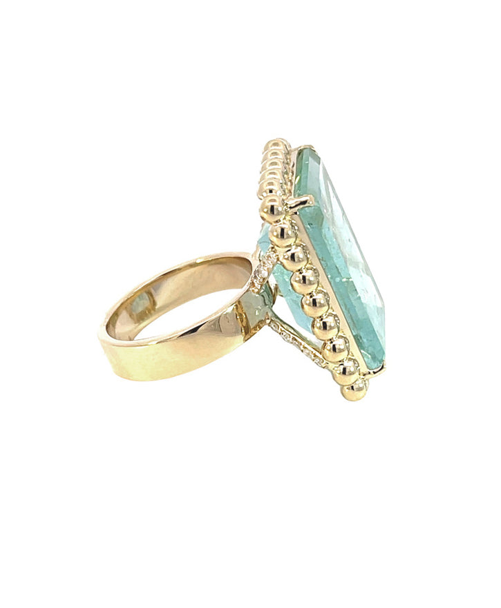 Natural Aquamarine & Diamonds