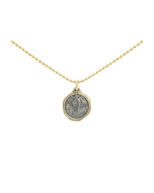 Guardian Angel, Miraculous Virgin Antique Medallion