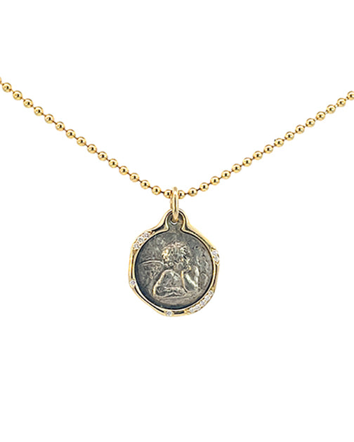 Guardian Angel, Miraculous Virgin Antique Medallion