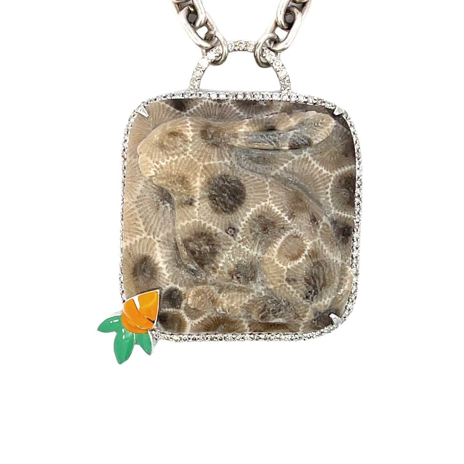 Carved Fossil Bunny