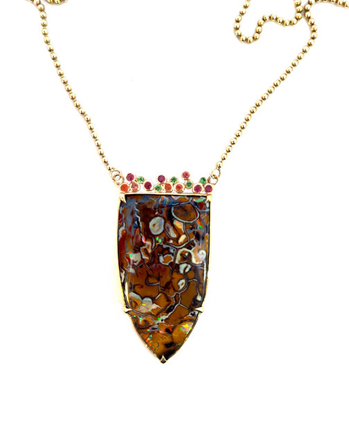 Koroit Opal, Multi Gems Necklace