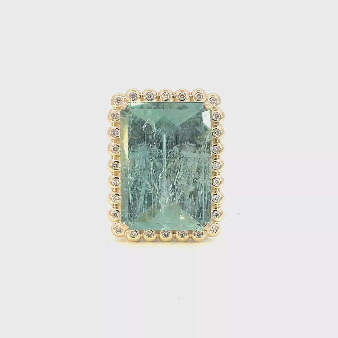 Natural Aquamarine & Diamonds