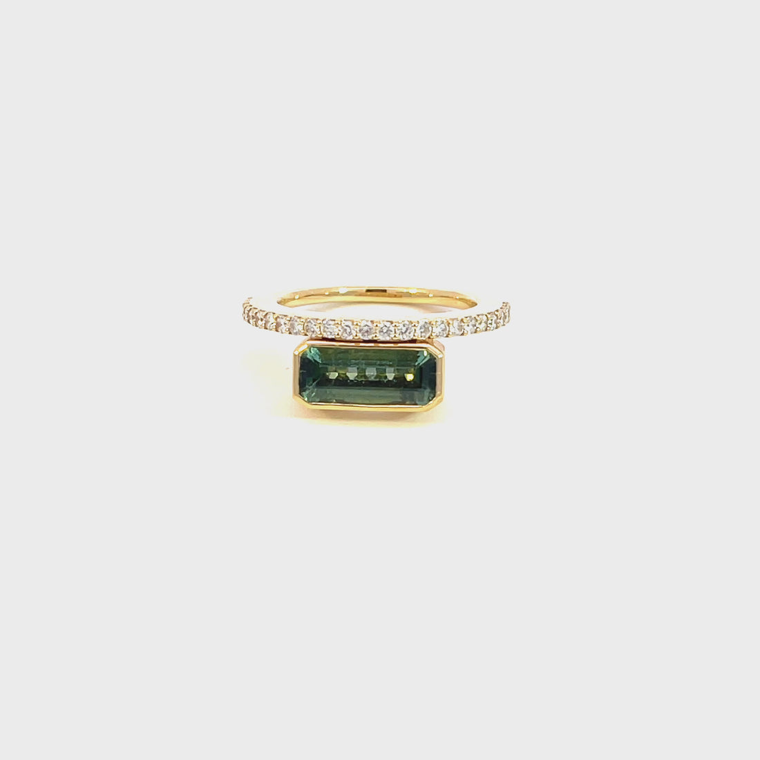 Tourmaline Diamond Band