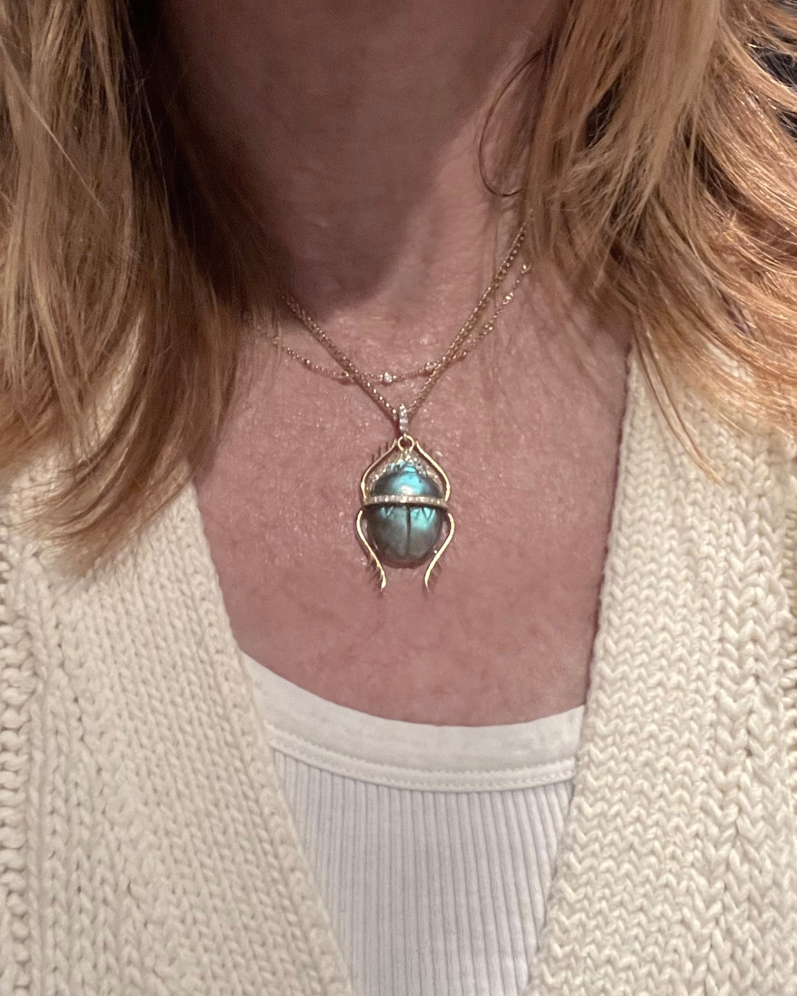 Labradorite Scarab