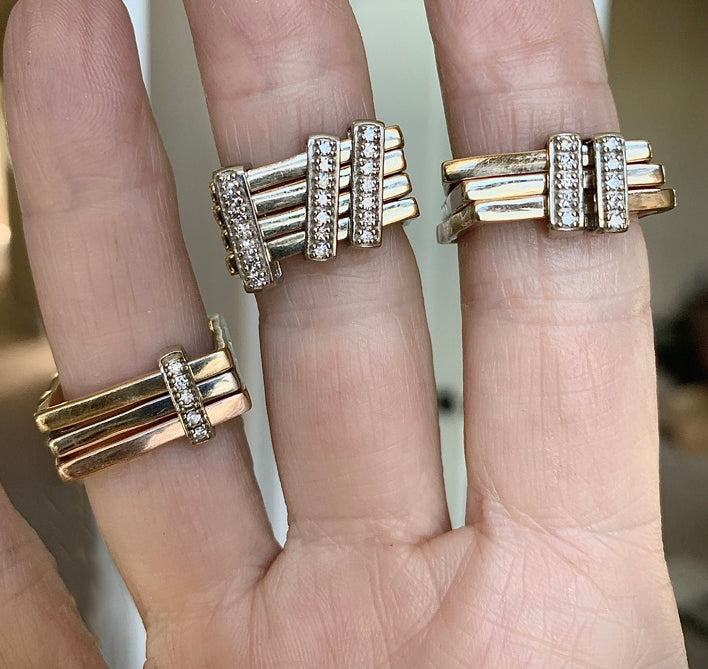 Abacus 4-Stack with Black Diamond Sliders