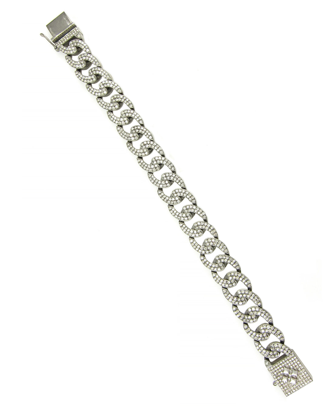 Sterling Mini Chunk Diamond Bracelet